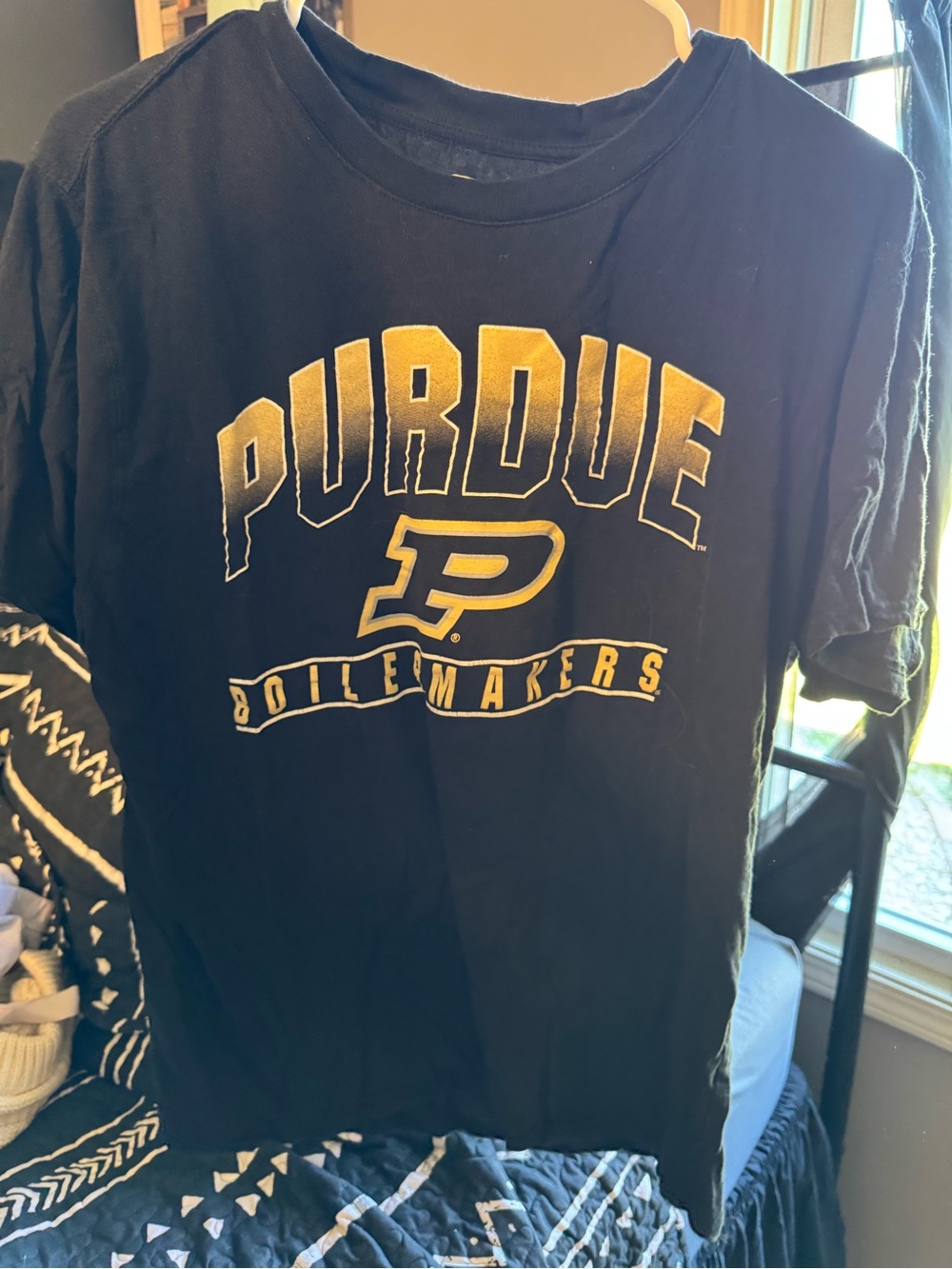 Colosseum Black and Gold Purdue Boilermakers Graphic Tee